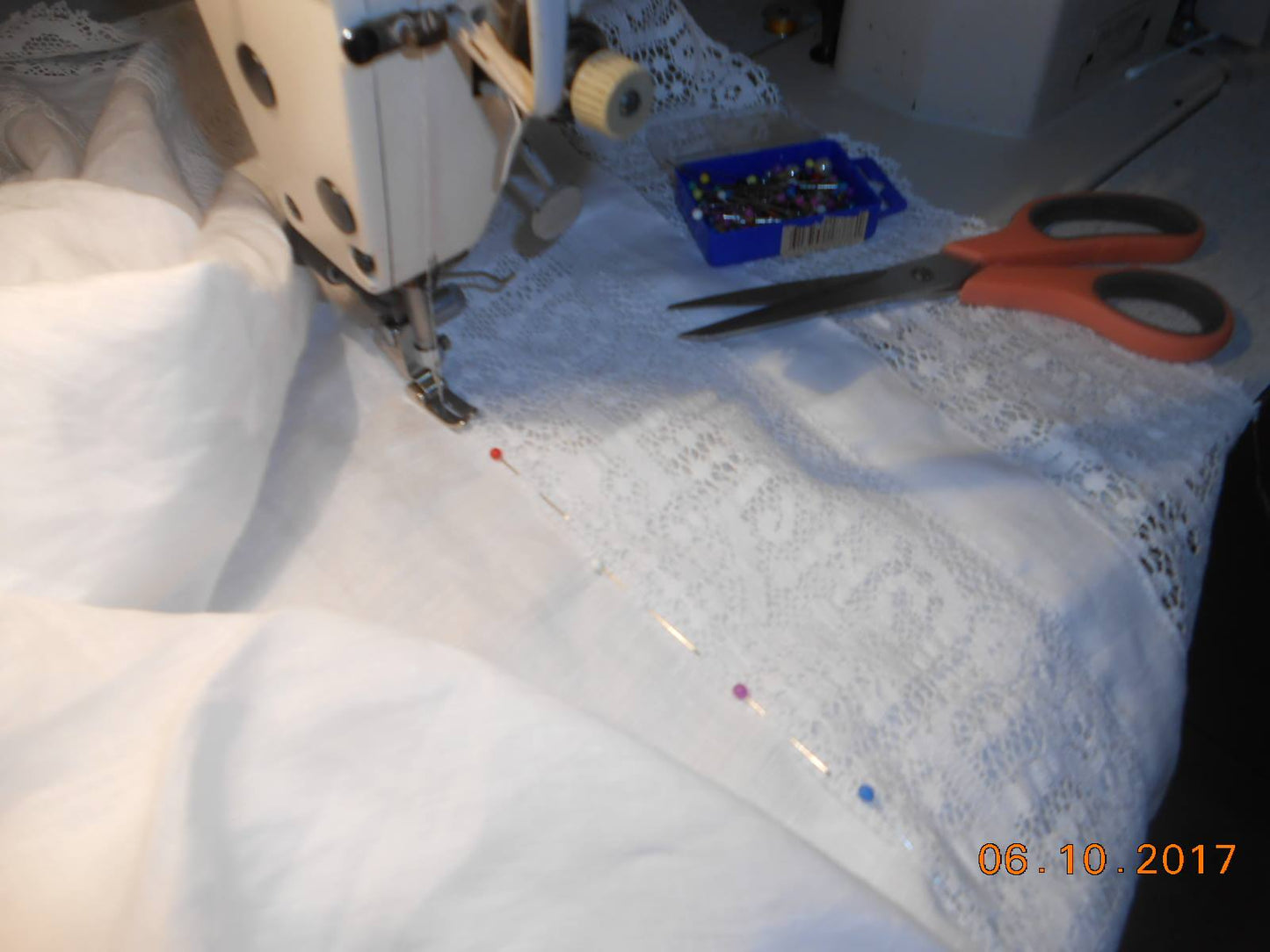 ALB Pure Linen with Double Lace